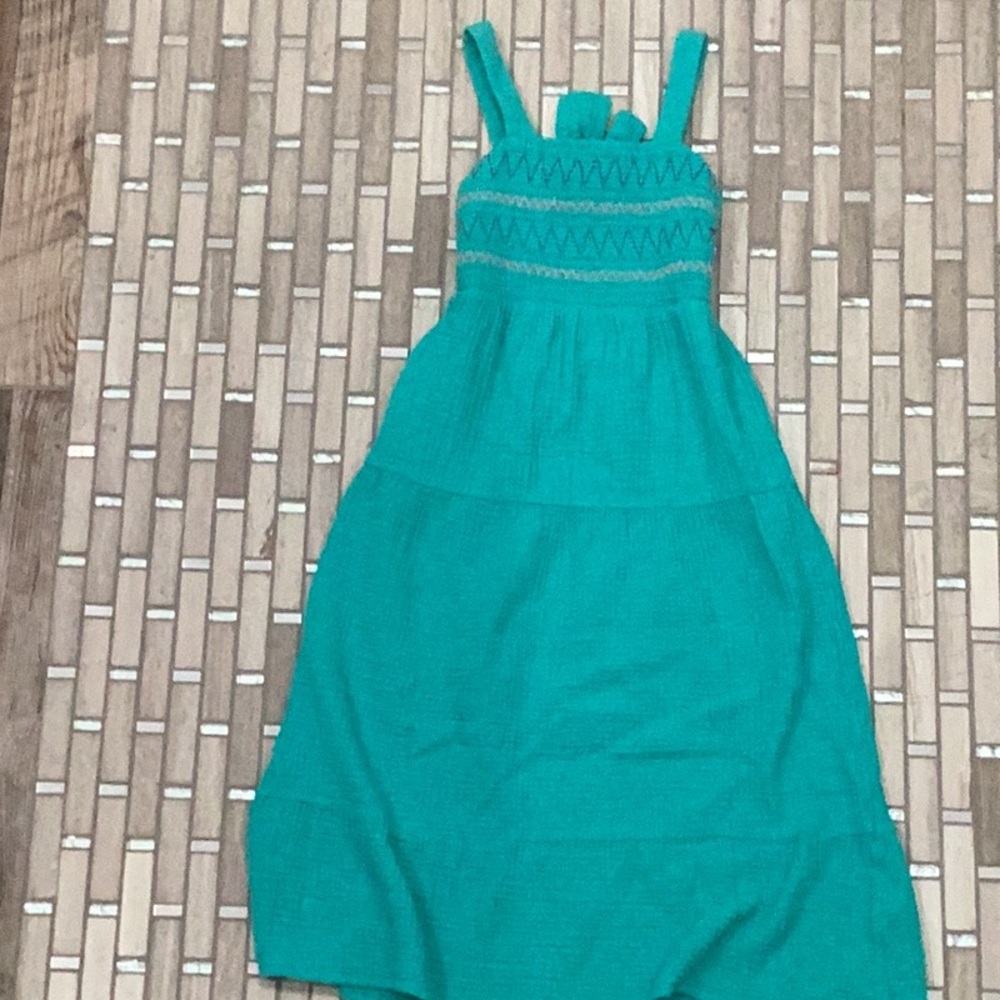 Cat & Jack Blue Sleeveless Square Neck Sundress